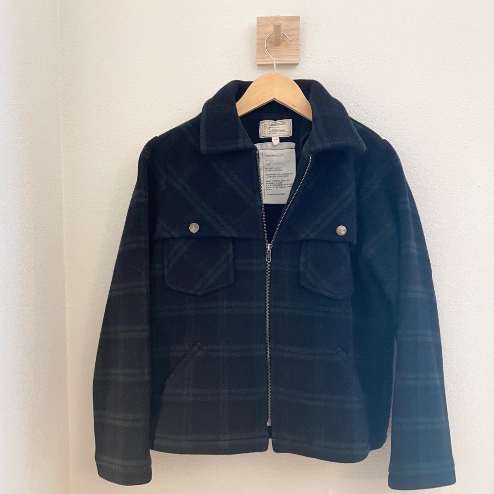 NWOT CURRENT/ELLIOTT Wool Felt Plaid Shirt Jacket - Picture 2 of 8